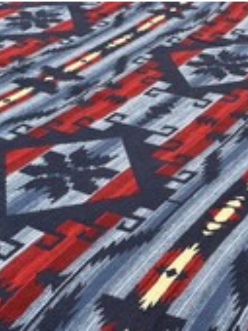 Ralph Lauren Vintage Cotton Blanket With Southwestern Geometric Print Fabric
